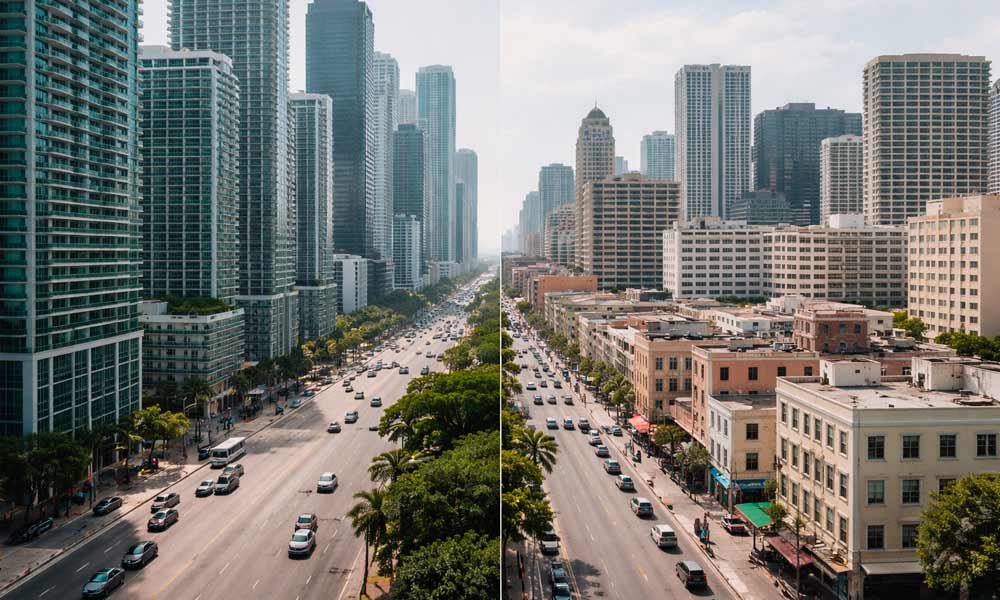 Brickell vs Downtown Miami urban lifestyle comparison