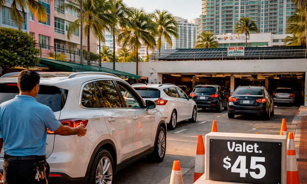 Hotel valet parking cost in Miami