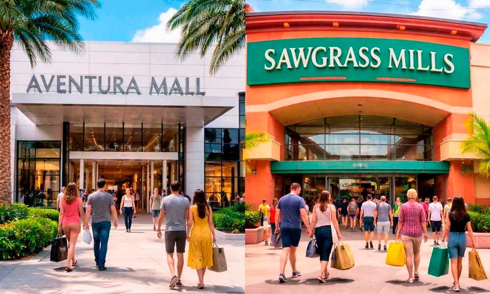 Aventura Mall vs Sawgrass Mills shopping comparison