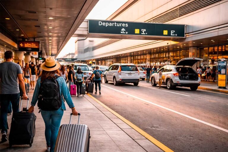 Travelers arriving early at Miami Airport Departures