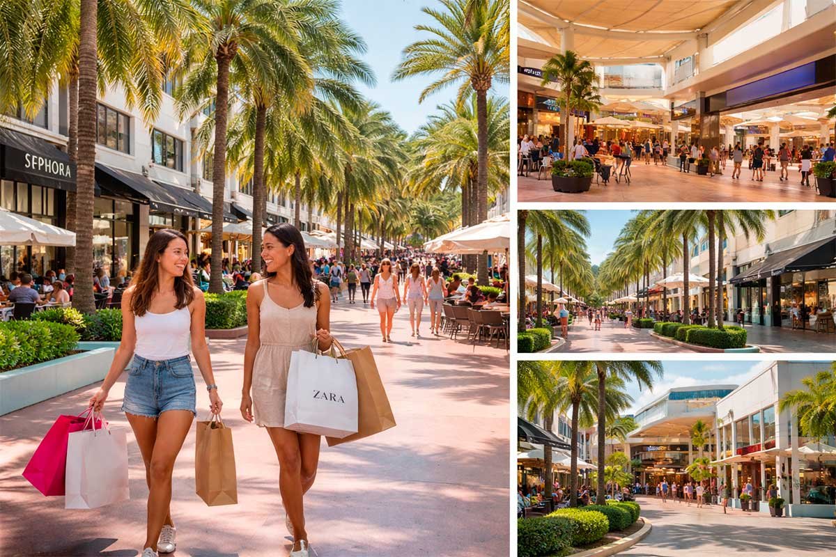 Miami shopping atmosphere for tourists