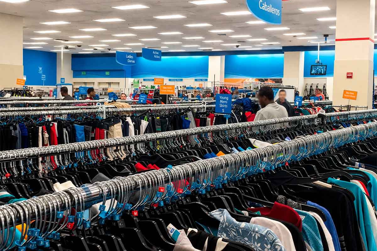 Inside an off-price clothing store in Miami similar to Ross, Marshalls, and Burlington