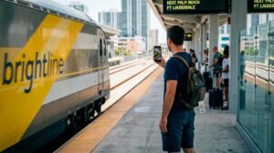 Assessing Brightline train convenience and boarding experience for Miami travelers.