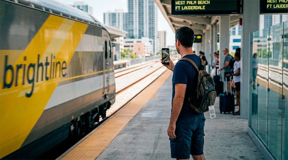 Assessing Brightline train convenience and boarding experience for Miami travelers.