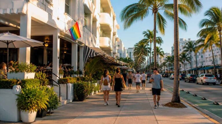 Evaluating local street safety and neighborhood comfort zones for LGBTQ travelers in Miami.
