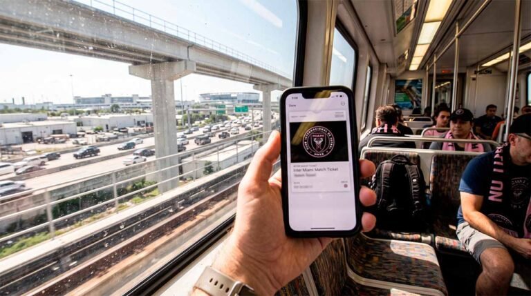 Taking Metrorail to Nu Stadium to skip Dolphin Expressway gridlock and avoid inflated parking fees.